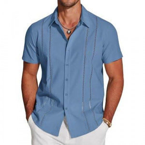 Trendy Wild Hawaii Holiday Lapel Men's Shirt
