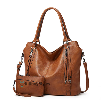 Women's Faux leather Tote Crossbody Bag