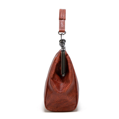 Women's Faux Leather Dumpling Shoulder Bag